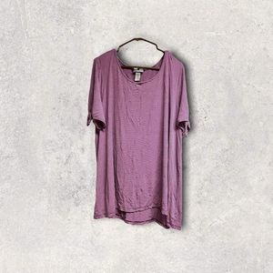 Catherine’s plus size 1X purple with black stripes shirt‎